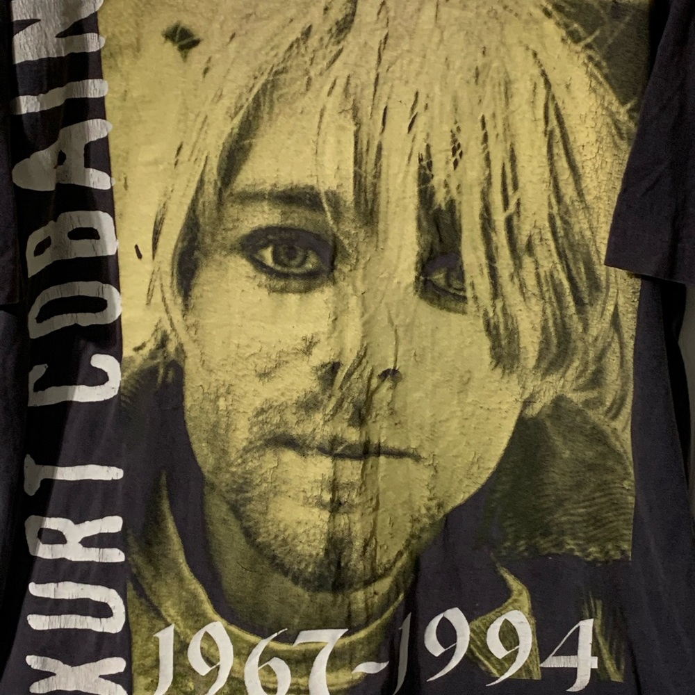 1994 Rare  Vintage Kurt Cobain T-shirt Nirvana True Vintage tee single stitch L - Picture 2 of 12